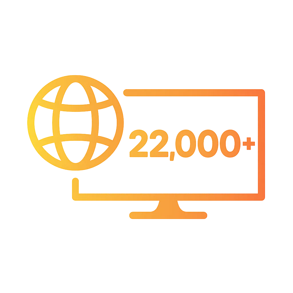 22,000+ World Channels